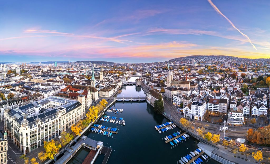 Zurich, Switzerland at Dawn